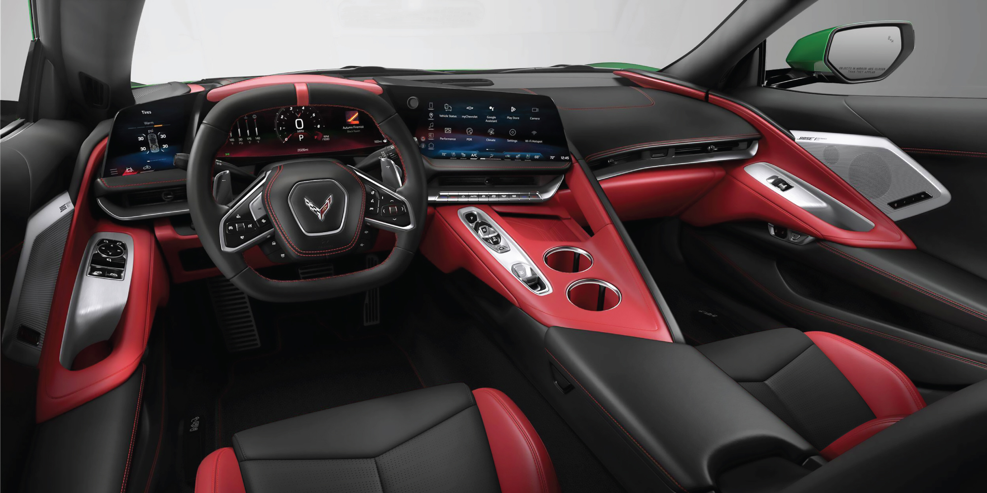 2026 corvette interior adrenaline red jet black | Corvette Singapore